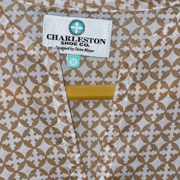 Charleston Shoe Co. by Steve Mayer Cotton Tunic/Cover-Up Tan Medallion Medium - Picture 7 of 7